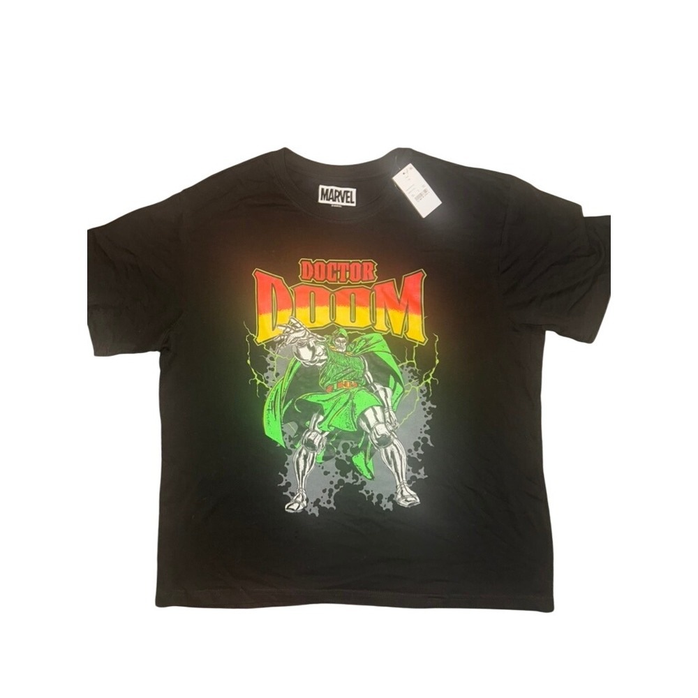 Marvel Doctor Doom Graphic T-Shirt Men's XL Black 100% Cotton NWT